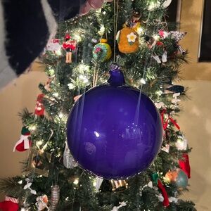 5" Jim Marvin  Glass Ball Ornament, Light Violet